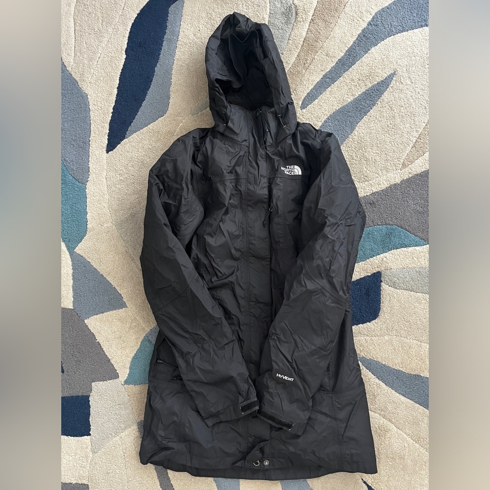 North face fleece lined waterproof zip up coat size XS